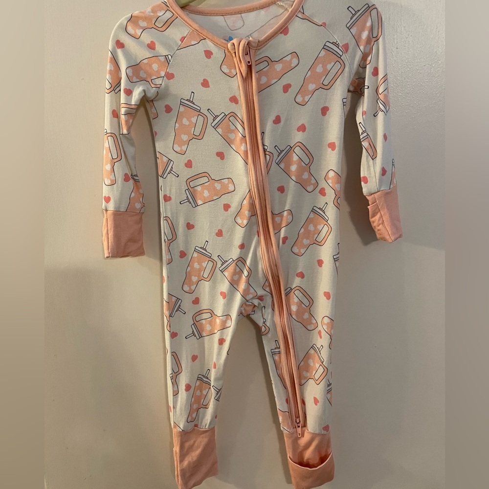 Little One Shop Bamboo Zipper Pajamas 3-6 Month
